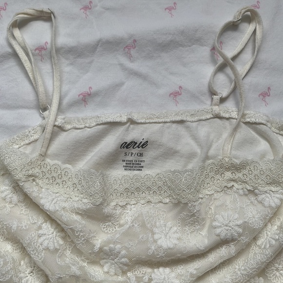 White/Crème Lace Romper Aerie - Picture 4 of 4